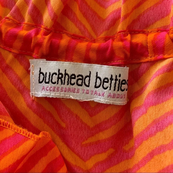 Buckhead Betties ruffle chiffon sleeveless tie neck Chevron top 6684 - Picture 8 of 10